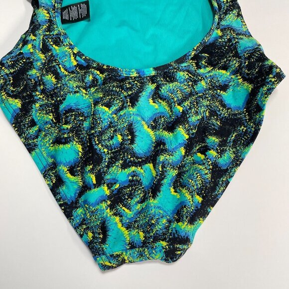 Proenza Schouler‎ Swimsuit Womens XS One Piece Open Back Teal Abstract - Picture 8 of 11